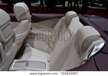 Geneva, Switzerland, March 06-2018: Mercedes S 560 Cabriolet At Gims