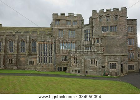 View Of Bamburgh Castle In Northumberland, England, Uk