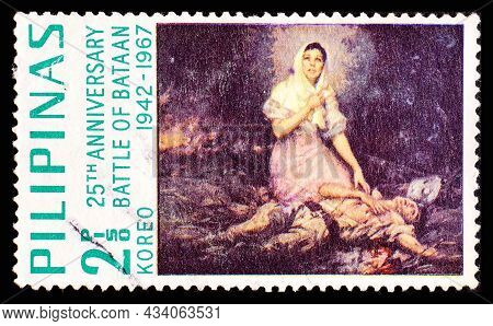 Philippines - Circa 1967: A Stamp Printed In Philippines Honoring Battle Of Bataan