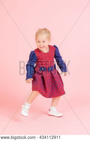 Studio Portrait Of A Dancing Girl