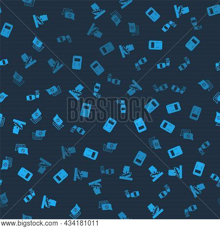 Set Burning Car, Police Assault Shield, Air Horn And Speech Bubble Chat On Seamless Pattern. Vector