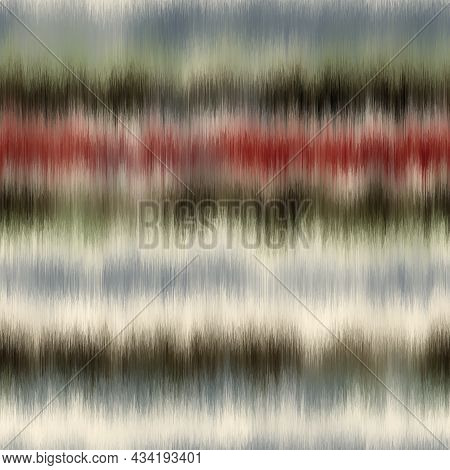 Seamless Vector Tie Dye Multicolor Bleeding Stripe Pattern For Surface Print