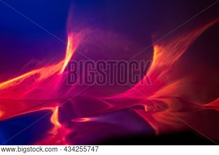 Aesthetic background with abstract sunset projector lamp