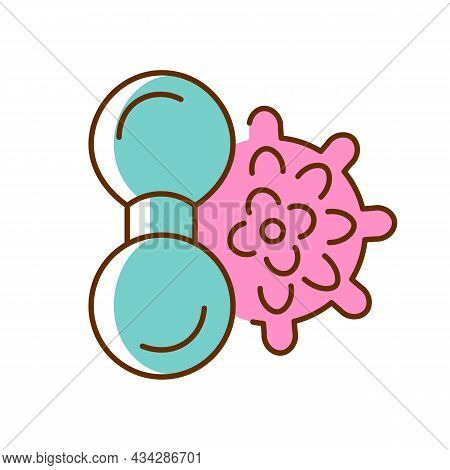 Manual Massage Balls Rgb Color Icon. Spikey Balls. Massaging To Reduce Muscle Sore And Pain. Massage