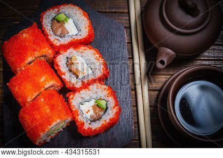 Sushi- Delicious Asian. Fastfood- Restaurant Concept