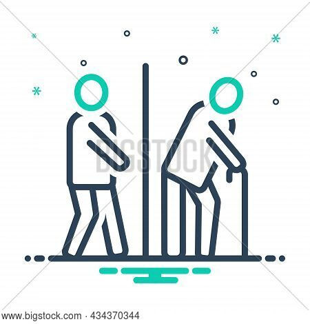 Mix Icon For Priority Seniority Lead Prerogative Precedency Elderly Senescent Human
