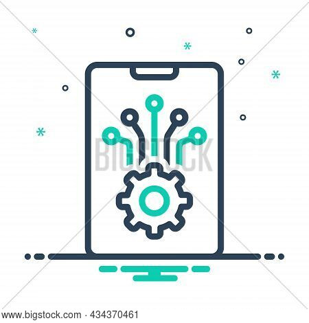 Mix Icon For Software Program Application Digital Analog Microcomputer Technology App Tech Electrici
