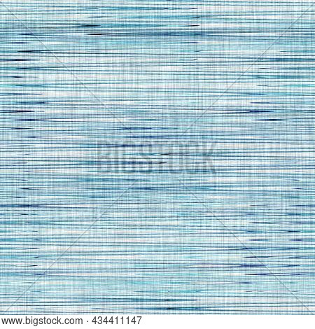 Classic Blue Woven Stripe Masculine Shirt Fabric Texture. Navy Space Dyed Marled Melange Background.