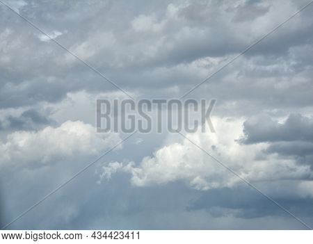Dark Rain Clouds In The Sky. Clouds Background.