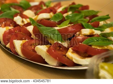 A Side Closeup Of Mediterran Food On A Plate