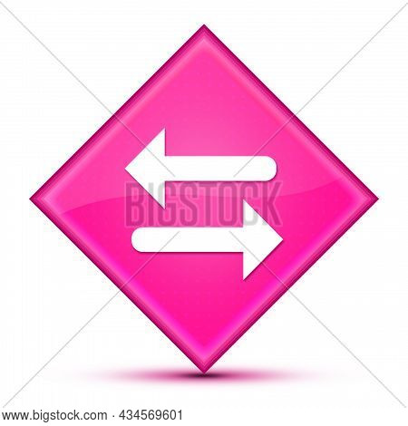 Transfer Arrow Icon Isolated On Special Blue Diamond Button Abstract Illustration