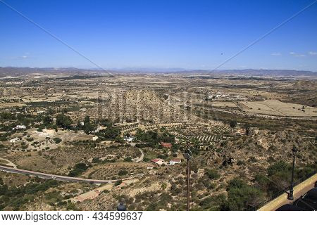 Panoramic View Of Cabrera, Bedar And Almagrera Mountains From Plaza Nueva Viewpoint In Mojacar Villa