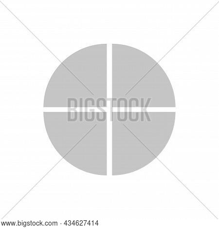 Segments Of Blue Circle. Cycle Diagram. Infographic Ring. Process Chart. Financial Icon. Vector Illu
