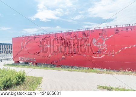 Gdansk, Poland - July 7, 2021: Matarnia Railway Station.