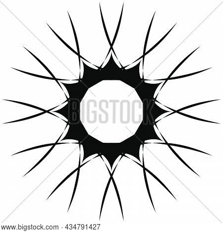 Abstract Circular Drawing. Amorphous, Nonfigurative Artistic Element, Shape. Swirl, Twirl, Whorl, Vo