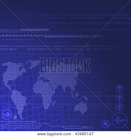 Digital blue background