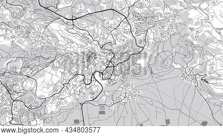 Urban Vector City Map Of Nazareth, Israel, Middle East