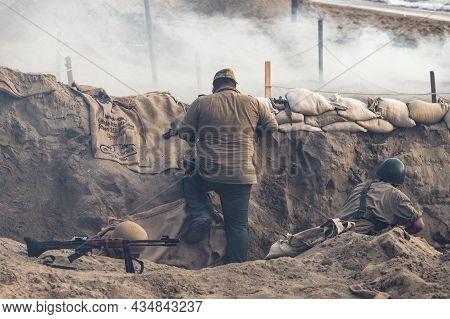 Operation Avalanche, Historical Re-enactment Of The 1943 Salerno Landing On The Beach Of Paestum