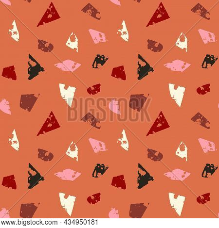 Vector Illustration Colorful Terrazzo Seamless Pattern Eps 10