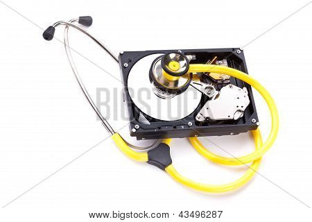 Festplatte und Sthetoscope 3