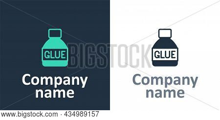 Logotype Glue Icon Isolated On White Background. Logo Design Template Element. Vector