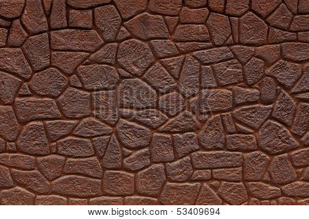 Wall Made ??of Bricks Color Of Rusty Iron