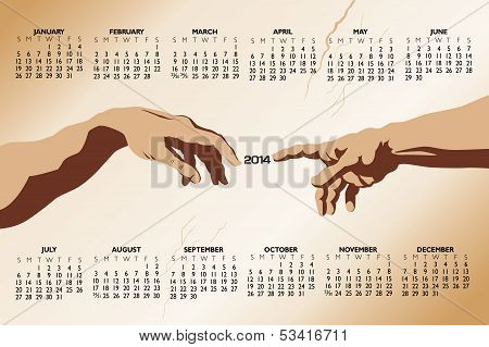 2014 Creation Of Adam Calendar