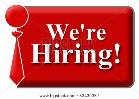 We are Hiring Red Block