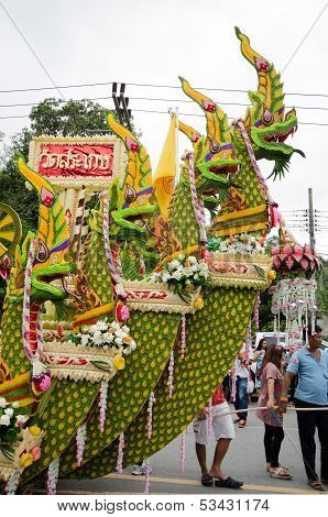 Songkhla, Thailand- October 20: Lak Phra And Tak Bat Devo Are Buddhist Festival Held Annually .the F
