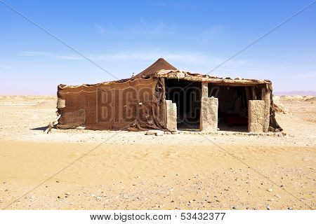 Bedoin tent in Erg Chebbi desert in Morocco