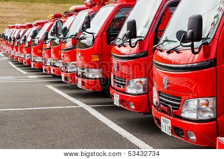 The New Year's Fire Review Kanagawa, Japan