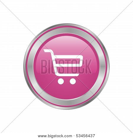 Pink Button Basket
