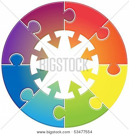 Round diagram arrows