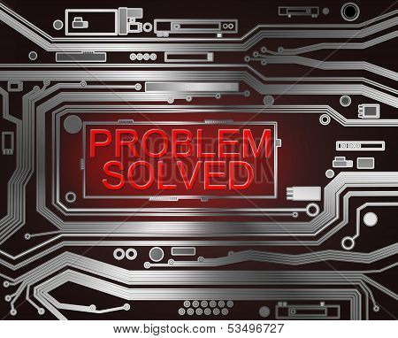 Problem Solved Concept.