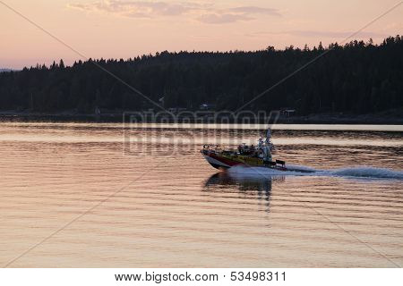 BALTIC SEA, GOLF OF BOTHNIA, SWEDEN - JULY 25 - 2013.