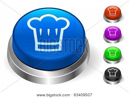 Chefhat Icons on Round Button Collection