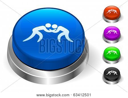 Wrestling Icons on Round Button Collection
