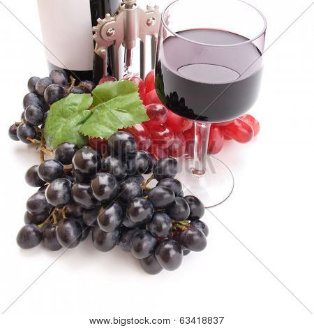A glass of wonderful and delicious red semisweet wine