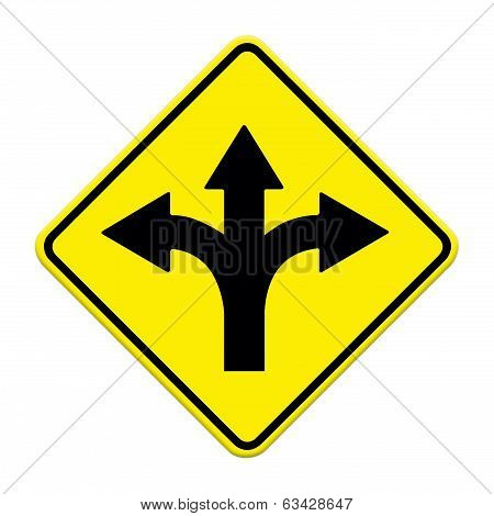 Fork In The Road Sign