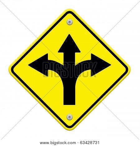 Fork In The Road Sign
