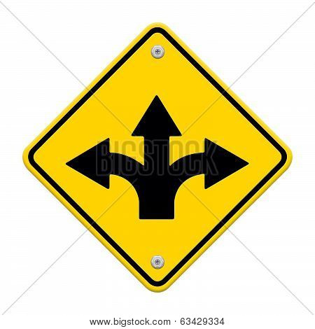 Fork In The Road Sign