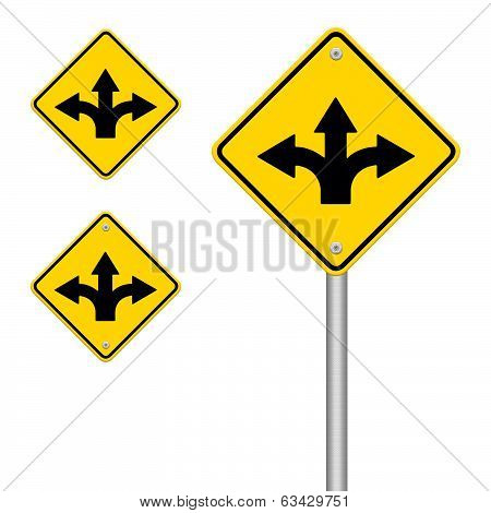 Fork In The Road Sign