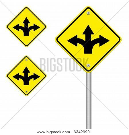 Fork In The Road Sign