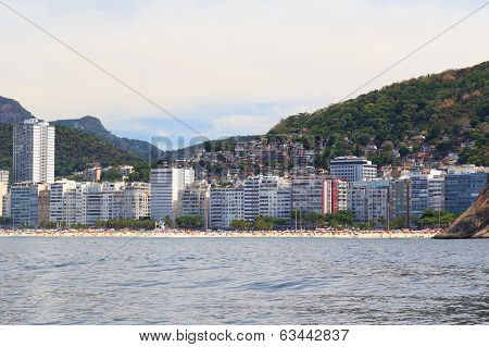 Copacabana Leme Beach, Favela, Rio De Janeiro