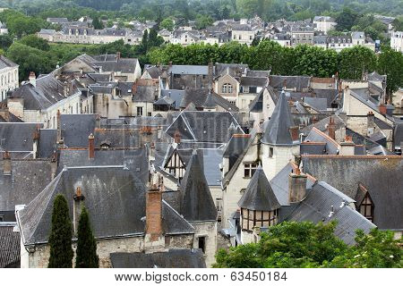 Roofs of Chinon town Vienne valley France