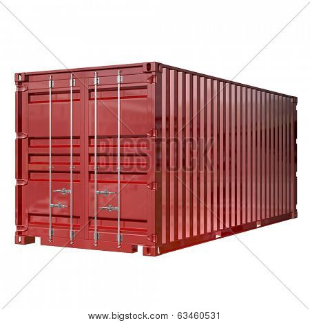 3d rendering of a shipping 20ft container