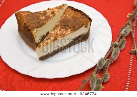 Two Pieces Of Cheesecake