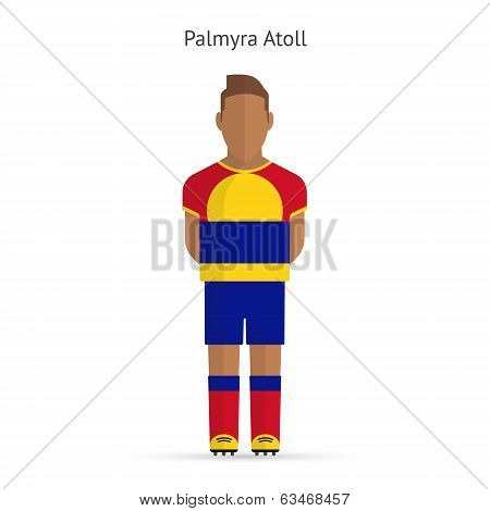 Palmyra Atoll football player. Soccer uniform.