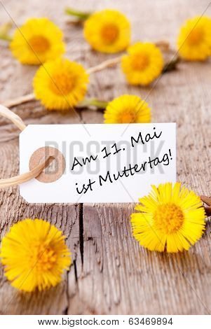 White Tag With Am 11 Mai Ist Muttertag