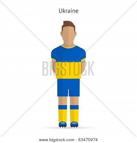 Ukraine football player. Soccer uniform.